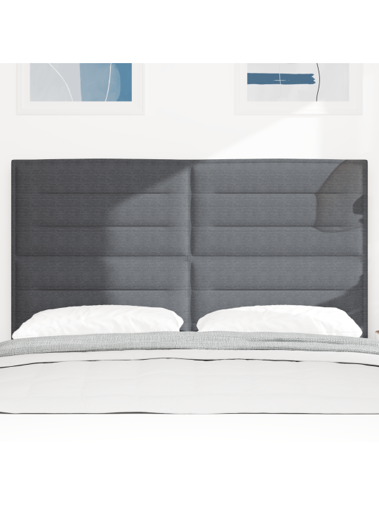 Čelo postele jednoduchý design tmavě šedé 140 cm manšestr