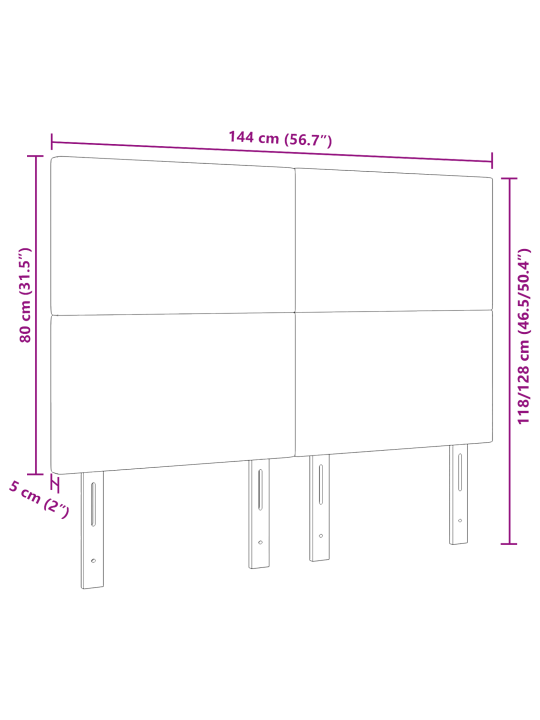 Čelo postele jednoduchý design tmavě šedé 140 cm manšestr