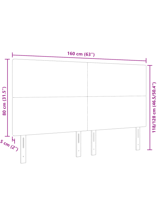 Čelo postele jednoduchý design tmavě šedé 160 cm manšestr
