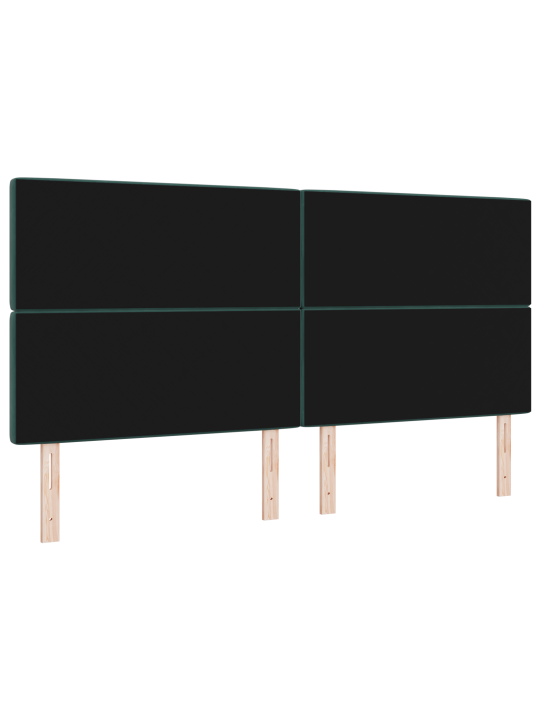 Čelo postele s krystalovými knoflíky, diamantově prošívané, tmavě zelené, 200 cm, sametové