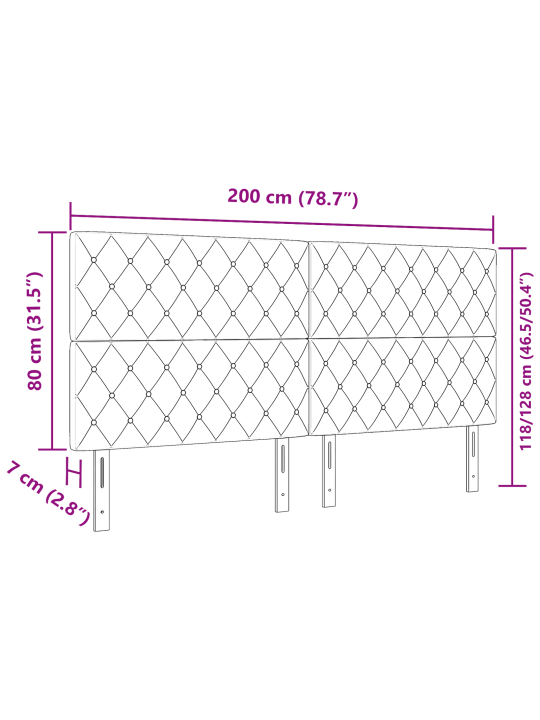 Čelo postele s krystalovými knoflíky, diamantově prošívané, tmavě zelené, 200 cm, sametové