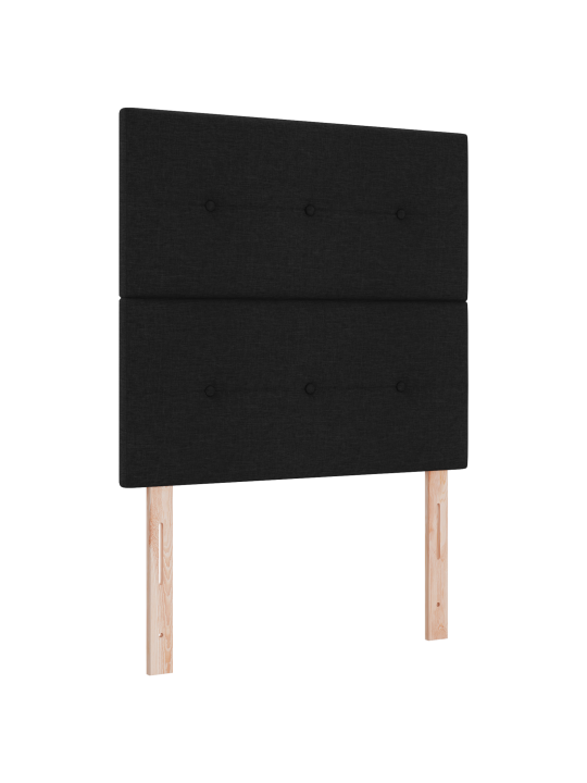 Hlava postele s knoflíkovým prošíváním černá 80 cm textilie