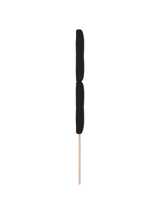 Hlava postele s knoflíkovým prošíváním černá 80 cm textilie