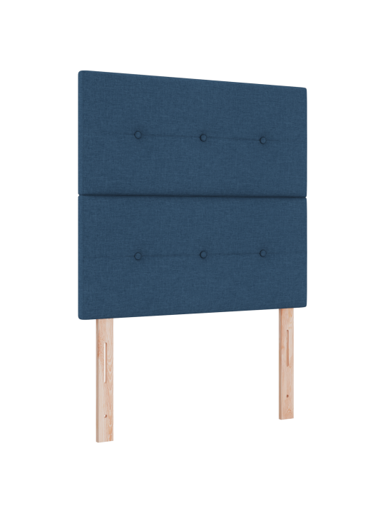 Čelo postele s knoflíkovým prošíváním modré 90 cm látka