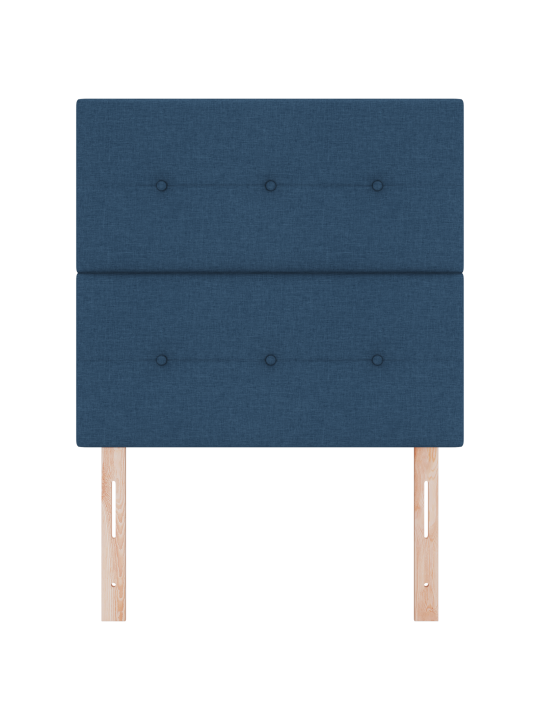 Čelo postele s knoflíkovým prošíváním modré 90 cm látka