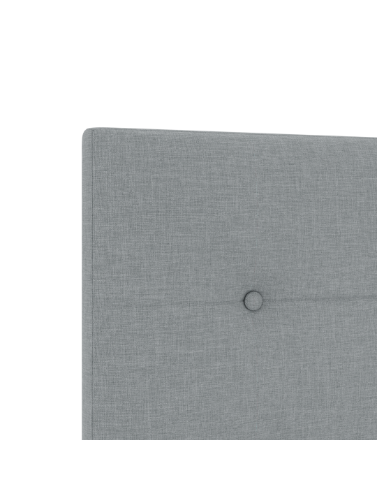 Čelo postele s knoflíkovým prošíváním světle šedé 100 cm textilie