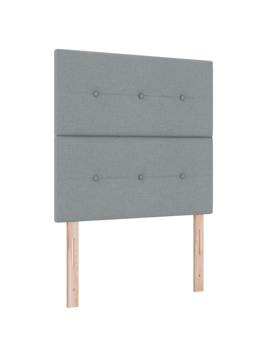 Čelo postele s knoflíkovým prošíváním světle šedé 100 cm textilie