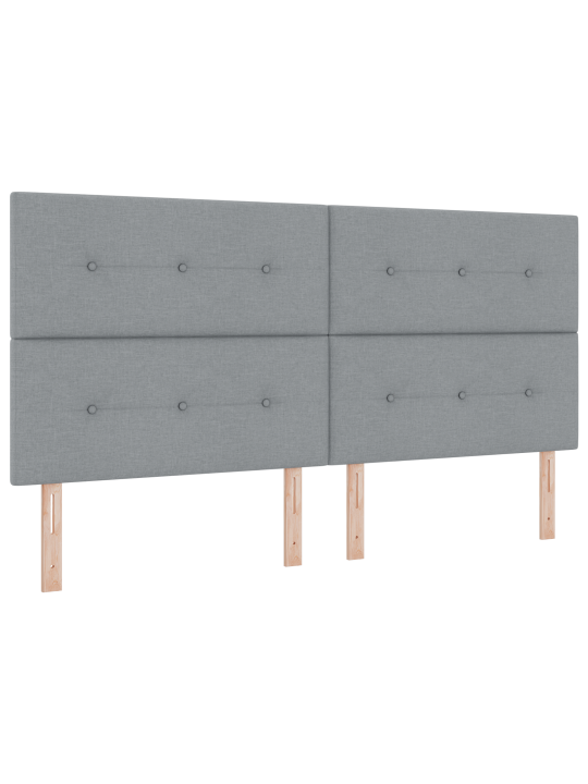 Čelo postele s knoflíkovým prošíváním světle šedé 200 cm látka
