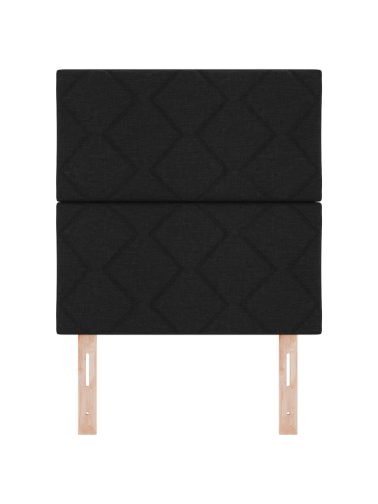 Čelo postele s diamantovými bloky černé 80 cm z látky