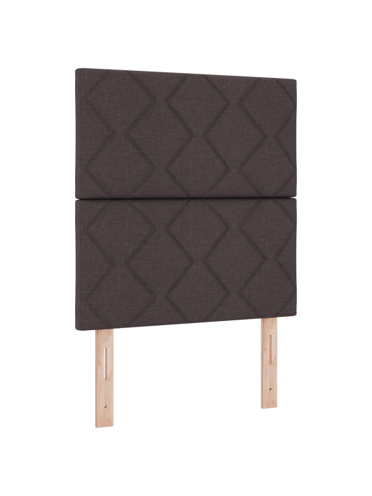 Čelo postele vzor bloků diamantů tmavě hnědé 80 cm látka