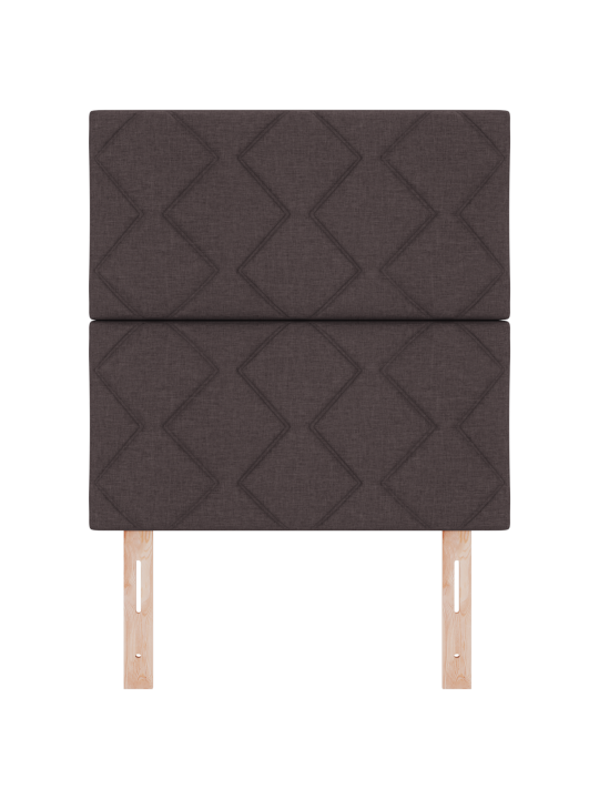 Čelo postele vzor bloků diamantů tmavě hnědé 80 cm látka