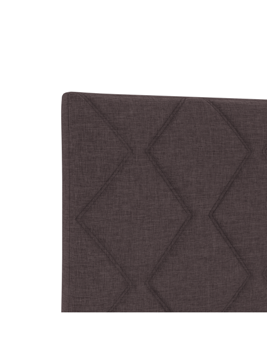 Hnědé čalouněné čelo postele s designem diamantových bloků, 100 cm, hnědé čalouněné čelo postele s designem diamantových bloků, 200 cm