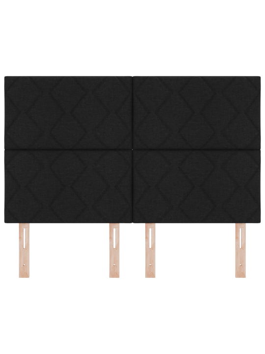 Čelo postele design diamantových bloků černé 140 cm čalouněné