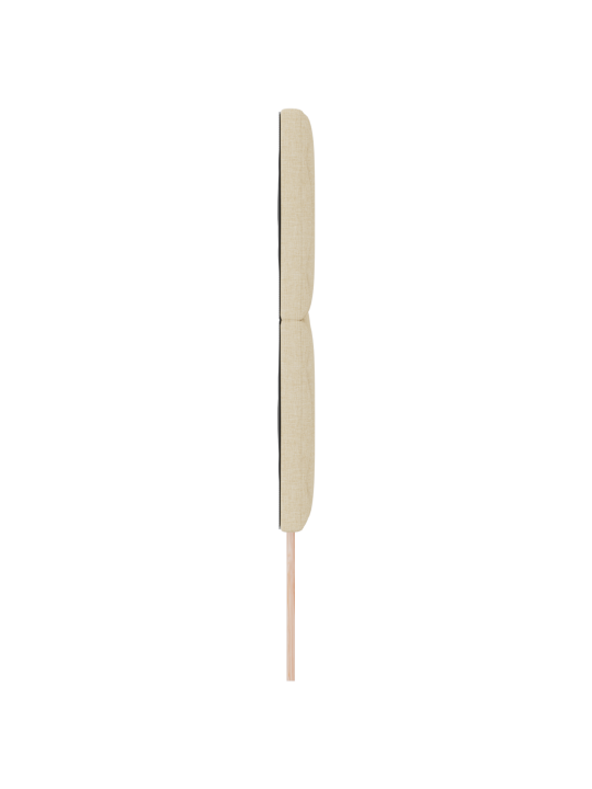 Čelo postele s geometrickým vzorem krémové 140 cm tkanina