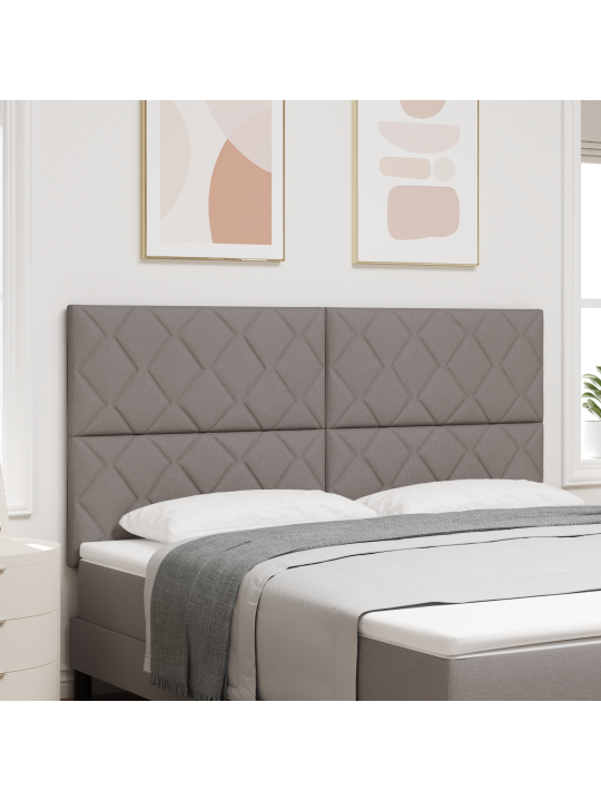Čelo postele geometrický vzor taupe 180 cm látka