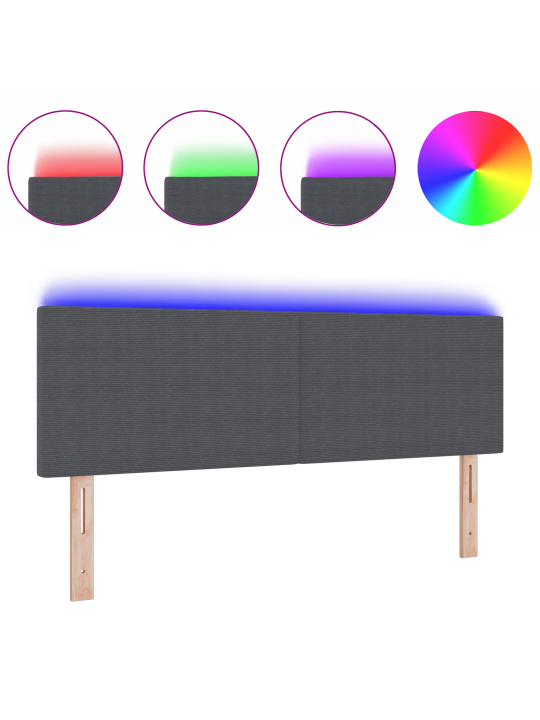 Led hlavač s hladkým designem tmavě šedý 80 cm z manšestru