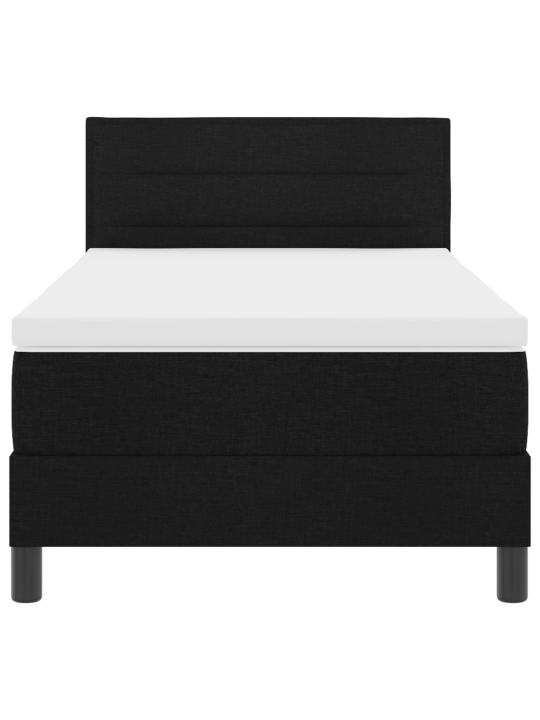 Box spring postel s matrací černá 80x200 cm látka