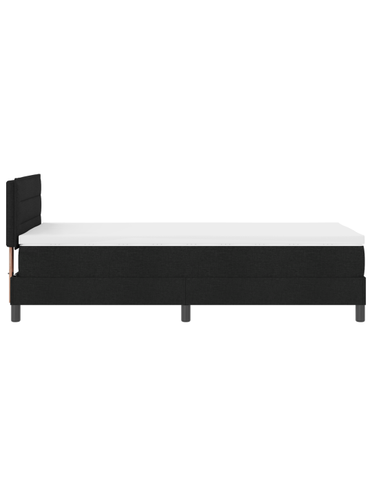Box spring postel s matrací černá 80x200 cm látka