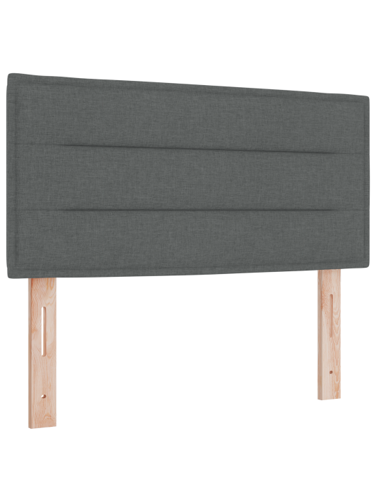 Tmavě šedá postel s box springem a matrací 90x190 cm