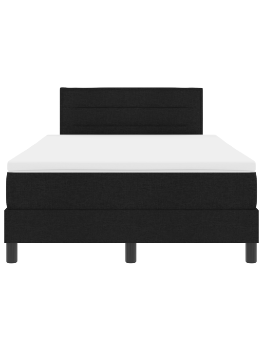 Box spring bed s matrací černá 120x200 cm tkanina