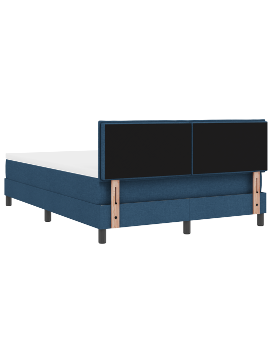 Box spring bed s matrací modrá 140x190 cm tkanina