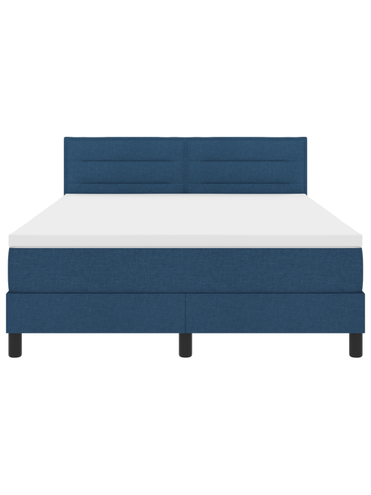 Box spring bed s matrací modrá 140x190 cm tkanina