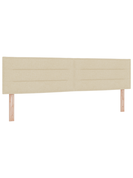 Box spring bed s matrací krémová 180x200 cm tkanina