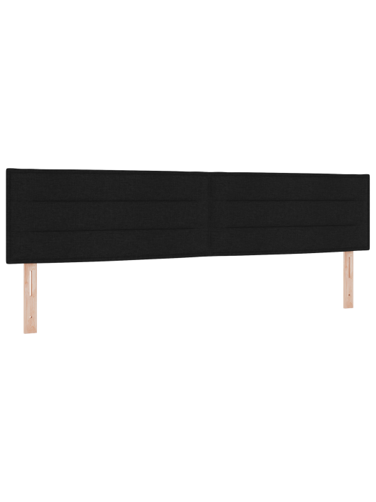 Box spring postel s matrací černá 200x200 cm textil
