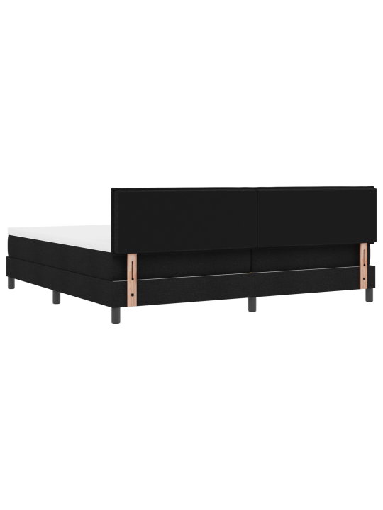 Box spring postel s matrací černá 200x200 cm textil