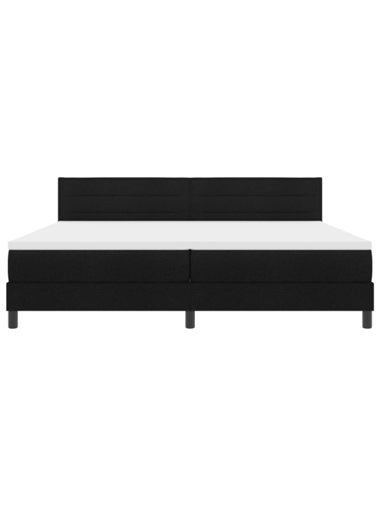 Box spring postel s matrací černá 200x200 cm textil