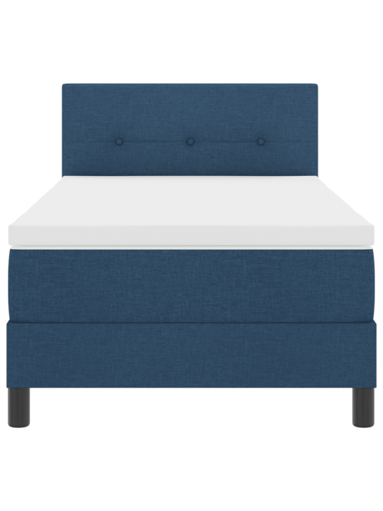Box spring postel s matrací modrá 80x200 cm textil