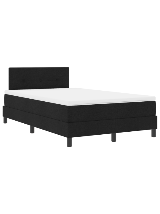 Box spring postel s matrací černá 120x200 cm tkanina