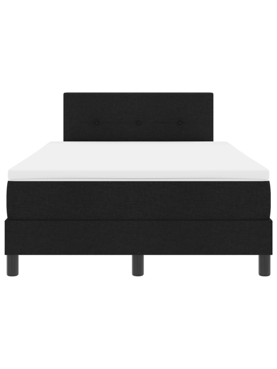Box spring postel s matrací černá 120x200 cm tkanina