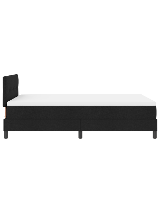 Box spring postel s matrací černá 120x200 cm tkanina