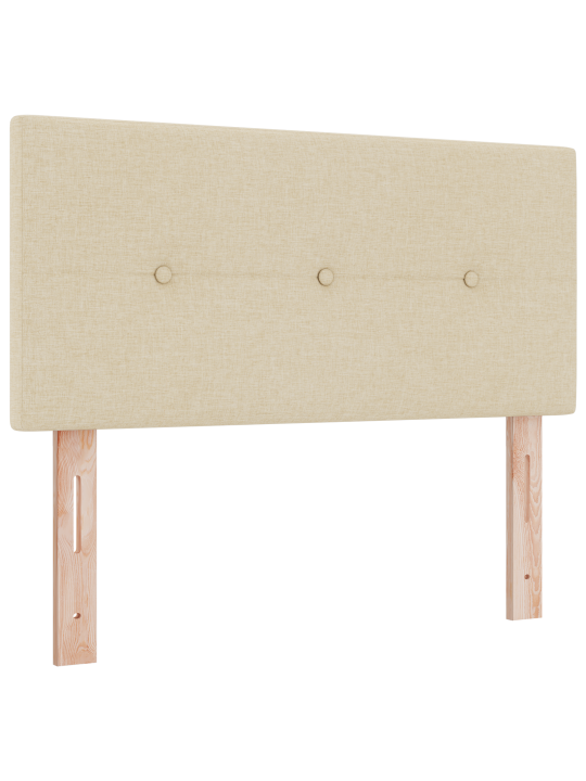 Box spring postel s matrací krémová 120x200 cm tkanina