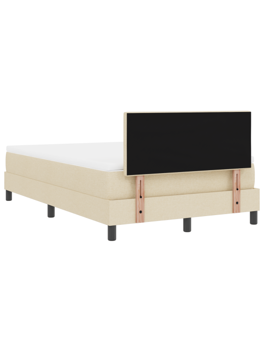 Box spring postel s matrací krémová 120x200 cm tkanina