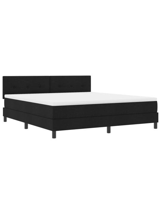 Box spring postel s matrací černá 180x200 cm tkanina