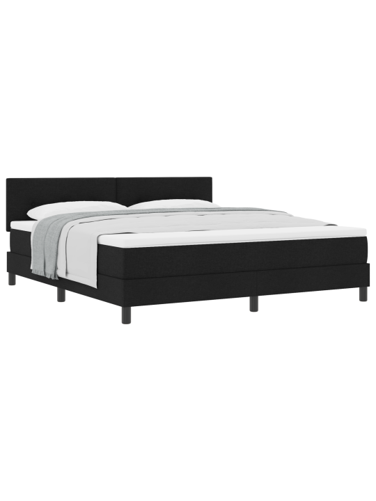 Box spring postel s matrací černá 180x200 cm tkanina