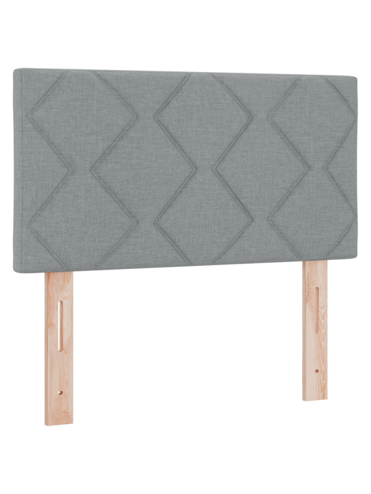 Box spring postel s matrací světle šedá 120x190 cm tkanina