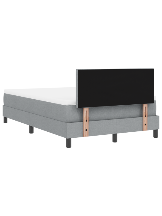 Box spring postel s matrací světle šedá 120x190 cm tkanina