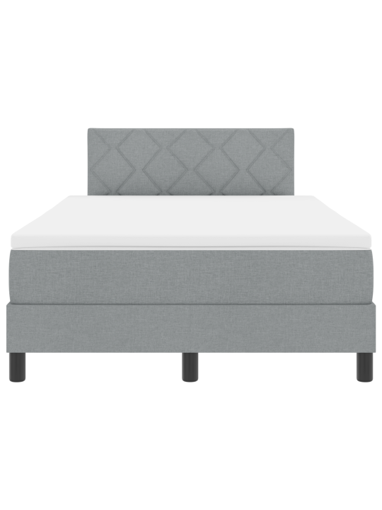Box spring postel s matrací světle šedá 120x190 cm tkanina