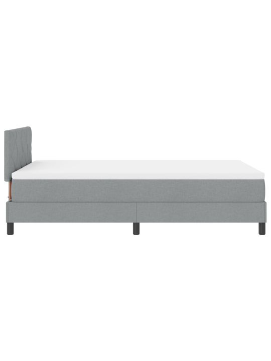 Box spring postel s matrací světle šedá 120x190 cm tkanina
