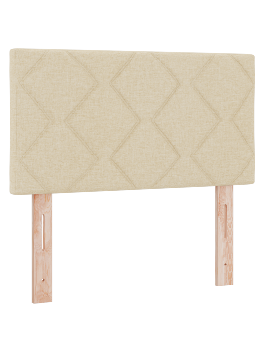 Box spring postel s matrací krémová 120x190 cm textil