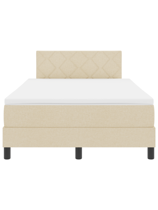 Box spring postel s matrací krémová 120x190 cm textil