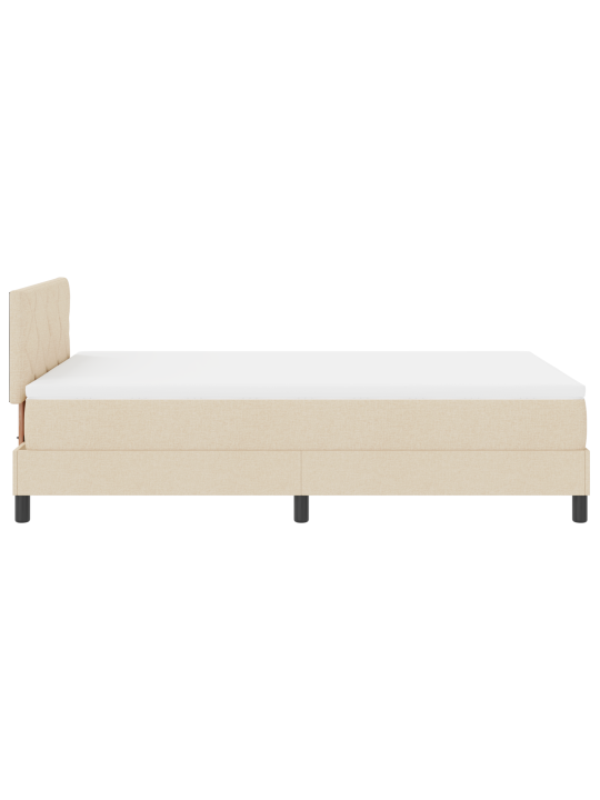 Box spring postel s matrací krémová 120x190 cm textil