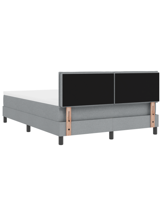 Box spring postel s matrací světle šedá 140x190 cm látka