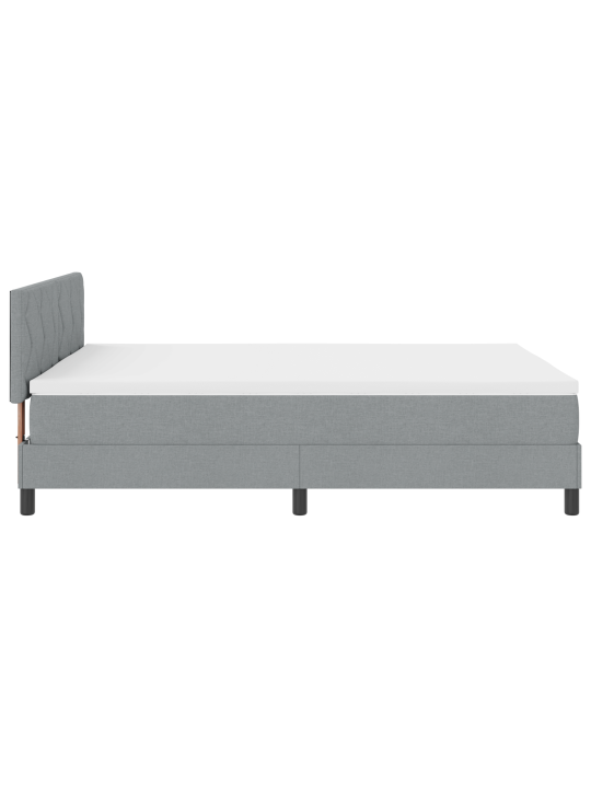Box spring postel s matrací světle šedá 140x190 cm látka