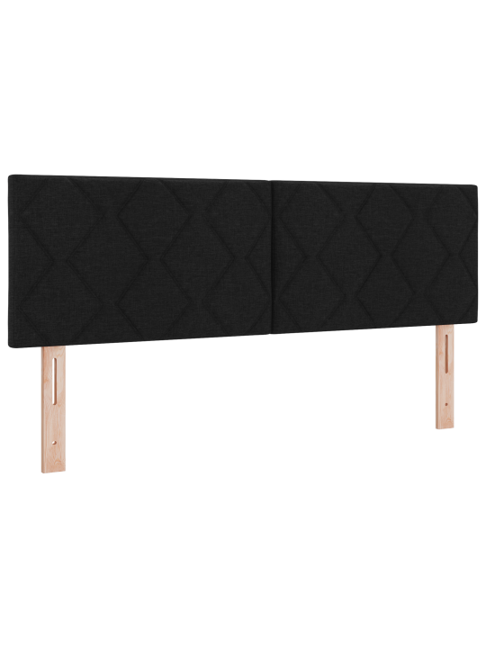 Box spring postel s matrací černá 140x190 cm textil