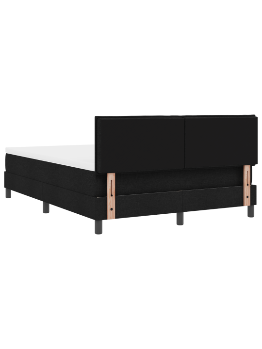 Box spring postel s matrací černá 140x190 cm textil