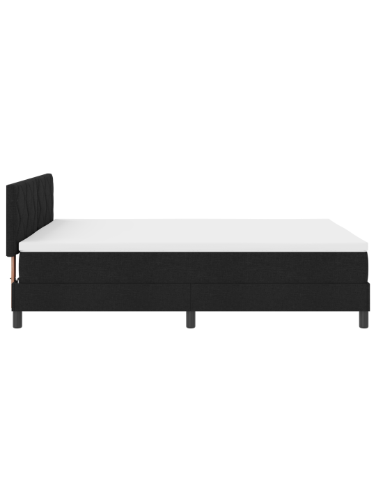 Box spring postel s matrací černá 140x190 cm textil